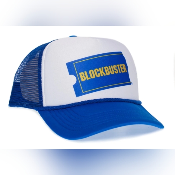 Accessories - Retro 90s Vintage Style Blockbuster Vintage Adult Adjustable Hat Trucker Video